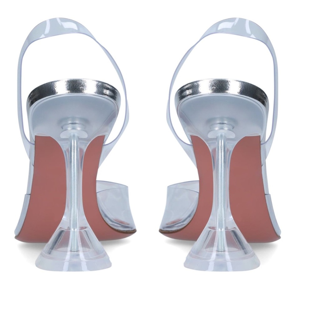 Amina muaddi Transparent Holli Slingback Pumps 95 - Picture 2 of 4